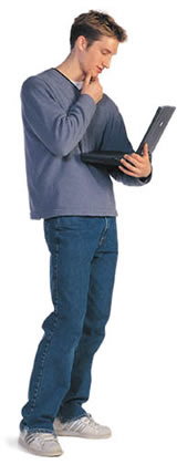 [Dekobild] Mann mit Computer